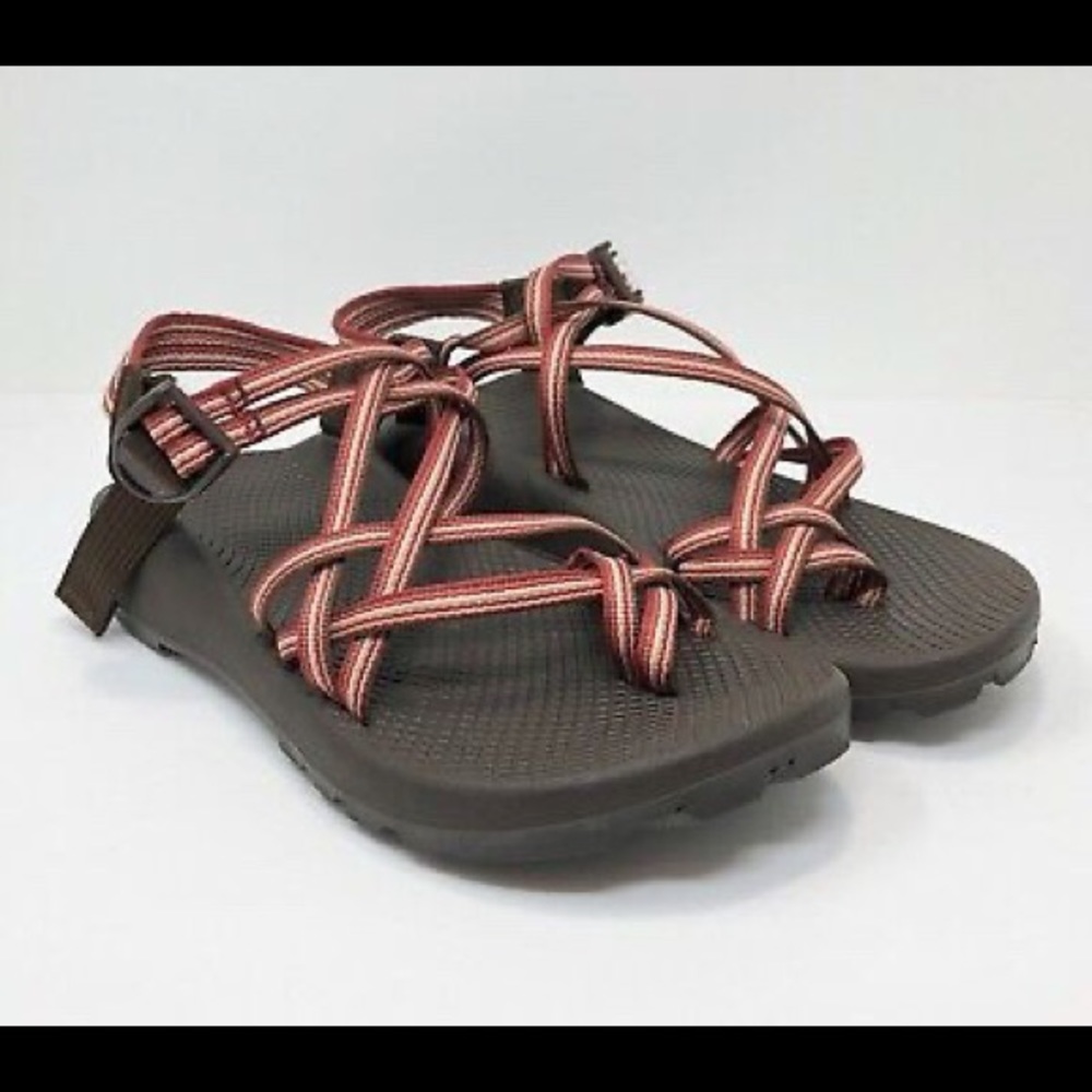 Chaco double strap multi red/brown Zx/2 sandals 8